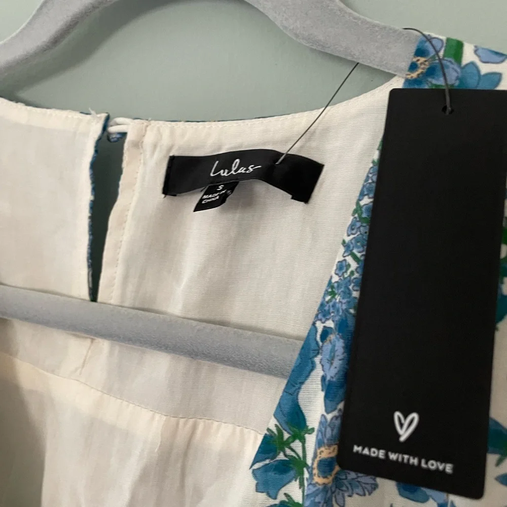 Lulu's Womens Flower Wrap Dress Size Small Morning at the Market - Picture 7 of 14